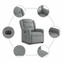 vidaXL elektromos felállást segítő világosszürke szövet dönthető fotel