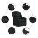 vidaXL elektromos felállást segítő fekete szövet dönthető fotel