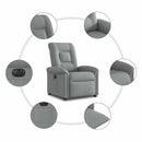vidaXL világosszürke szövet elektromos dönthető fotel