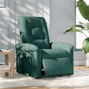 vidaXL sötétzöld szövet elektromos dönthető fotel