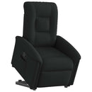 vidaXL fekete szövet felállást segítő dönthető fotel