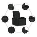 vidaXL elektromos felállást segítő fekete szövet dönthető fotel