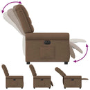 vidaXL barna szövet elektromos dönthető fotel