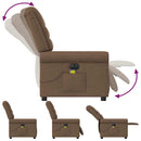 vidaXL barna szövet dönthető elektromos masszázsfotel