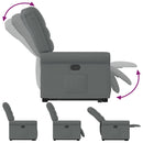 vidaXL sötétszürke szövet felállást segítő dönthető fotel