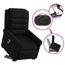 vidaXL fekete szövet dönthető masszázs- és állófotel