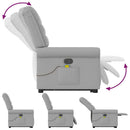 vidaXL Álló masszázsfotel felhőszürke szövet