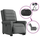 vidaXL elektromos felállást segítő sötétszürke szövet dönthető fotel