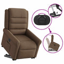 vidaXL elektromos felállást segítő barna szövet dönthető fotel