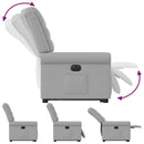 vidaXL Elektromos állványos fekvőszék felhőszürke szövet