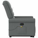 vidaXL sötétszürke szövet dönthető elektromos álló masszázsfotel