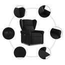 vidaXL fekete szövet elektromos dönthető fotel