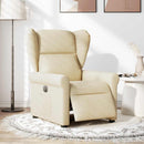 vidaXL krémszínű szövet elektromos dönthető fotel