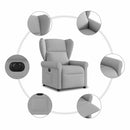 vidaXL felhőszürke szövet elektromos dönthető fotel