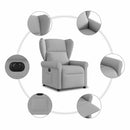 vidaXL felhőszürke szövet elektromos dönthető fotel