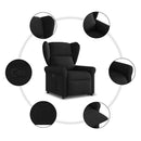 vidaXL fekete szövet felállást segítő dönthető fotel