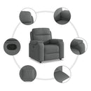 vidaXL sötétszürke szövet relaxfotel