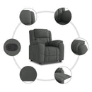vidaXL sötétszürke szövet relaxfotel