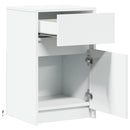 vidaXL fehér szerelt fa éjjeliszekrény LED-fényekkel