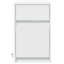 vidaXL 2 db fehér szerelt fa éjjeliszekrény LED-fényekkel