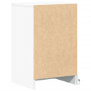 vidaXL 2 db fehér szerelt fa éjjeliszekrény LED-fényekkel