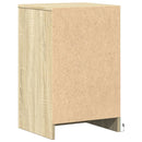 vidaXL 2 db sonoma tölgy színű szerelt fa éjjeliszekrény LED-fényekkel