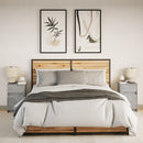 vidaXL 2 db betonszürke szerelt fa éjjeliszekrény LED-fényekkel