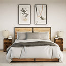 vidaXL 2 db füstös tölgy színű szerelt fa éjjeliszekrény LED-fényekkel