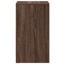 vidaXL barna tölgyszínű szerelt fa éjjeliszekrény LED-fényekkel