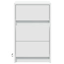 vidaXL fehér szerelt fa éjjeliszekrény LED-fényekkel