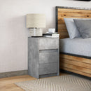 vidaXL betonszürke szerelt fa éjjeliszekrény LED-fényekkel