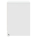 vidaXL fehér szerelt fa éjjeliszekrény LED-fényekkel