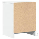 vidaXL fehér szerelt fa éjjeliszekrény LED-fényekkel