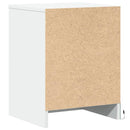 vidaXL 2 db fehér szerelt fa éjjeliszekrény LED-fényekkel