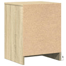 vidaXL sonoma tölgy színű szerelt fa éjjeliszekrény LED-fényekkel