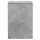vidaXL 2 db betonszürke szerelt fa éjjeliszekrény LED-fényekkel