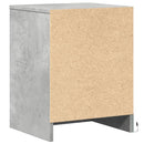 vidaXL 2 db betonszürke szerelt fa éjjeliszekrény LED-fényekkel