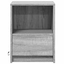 vidaXL 2 db szürke sonoma színű szerelt fa éjjeliszekrény LED-ekkel