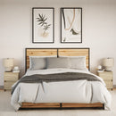 vidaXL 2 db sonoma tölgy színű szerelt fa éjjeliszekrény LED-fényekkel