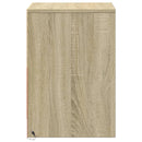 vidaXL 2 db sonoma tölgy színű szerelt fa éjjeliszekrény LED-fényekkel