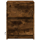 vidaXL füstös tölgy színű szerelt fa éjjeliszekrény LED-fényekkel