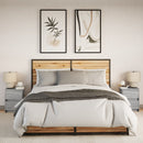 vidaXL 2 db szürke sonoma színű szerelt fa éjjeliszekrény LED-ekkel