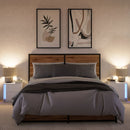 vidaXL 2 db fehér szerelt fa éjjeliszekrény LED-fényekkel