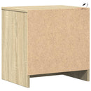 vidaXL sonoma tölgy színű szerelt fa éjjeliszekrény LED-fényekkel