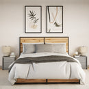 vidaXL 2 db szürke sonoma színű szerelt fa éjjeliszekrény LED-ekkel