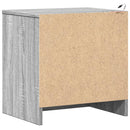 vidaXL 2 db szürke sonoma színű szerelt fa éjjeliszekrény LED-ekkel