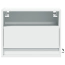 vidaXL 2 db fehér falra szerelhető éjjeliszekrény LED-világítással