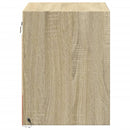 vidaXL sonoma tölgy színű fali éjjeliszekrény LED-világítással