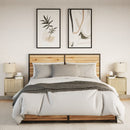 vidaXL 2 db sonoma tölgy színű fali éjjeliszekrény LED-világítással