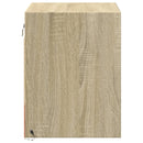 vidaXL 2 db sonoma tölgy színű fali éjjeliszekrény LED-világítással